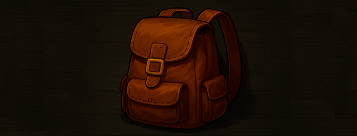 Zaino fantasy con slot per pozioni e cibo